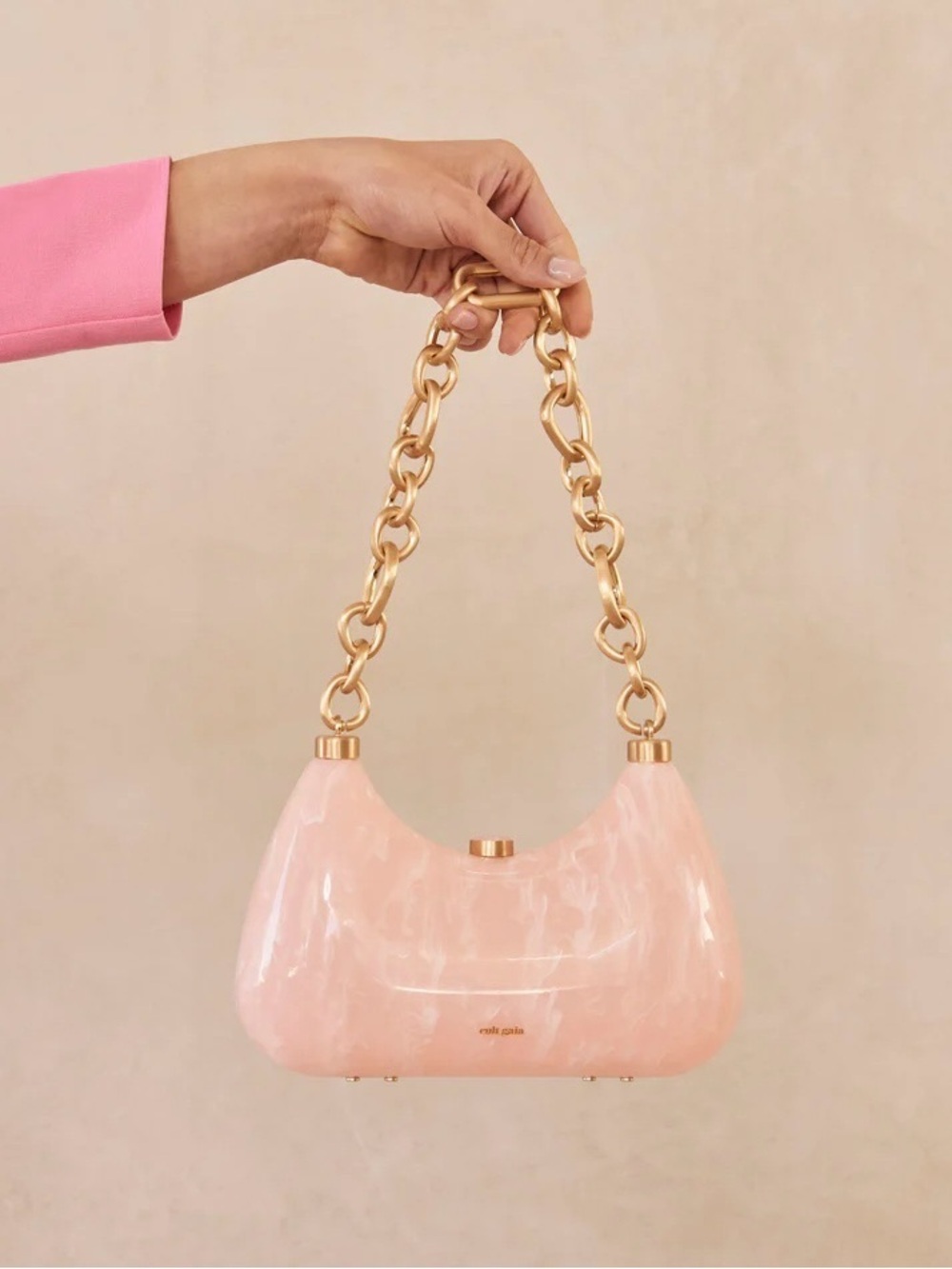 Cult Gaia Jolie Shoulder Bag in Pink